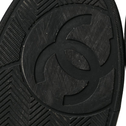 Chanel Calfskin Womens Logo Sneakers 36 Black White 13 of 15