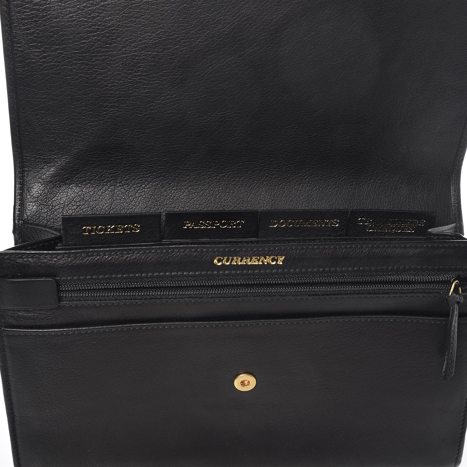 Saint Laurent Calfskin Muse Zip Clutch Black 6 of 7