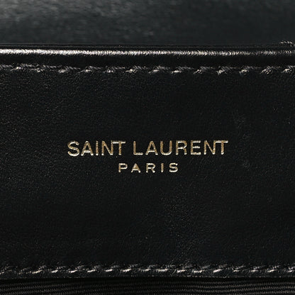 Saint Laurent Calfskin Y Quilted Monogram Small Loulou Chain Satchel Black 6 of 8