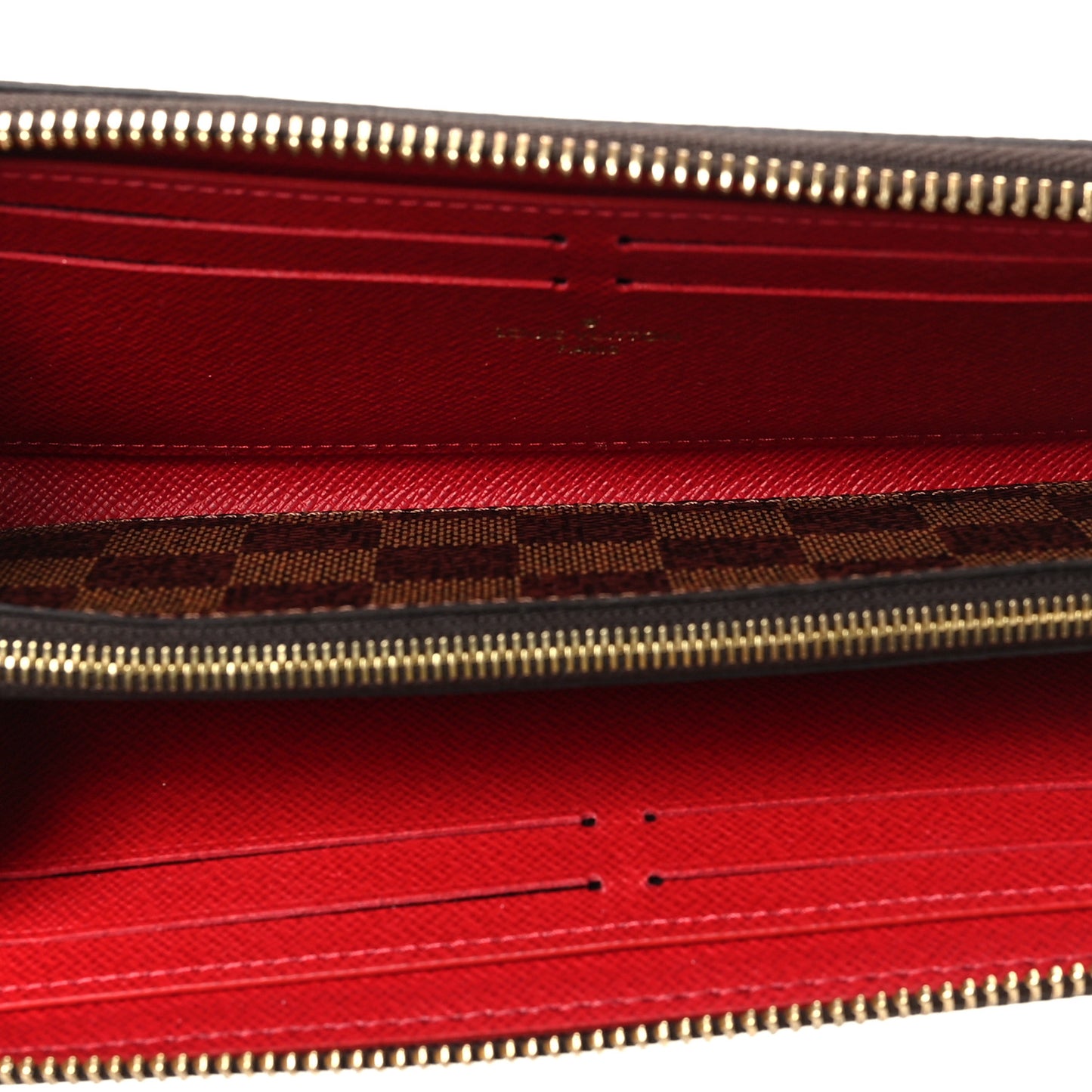 Damier Ebene Clemence Wallet Cherry