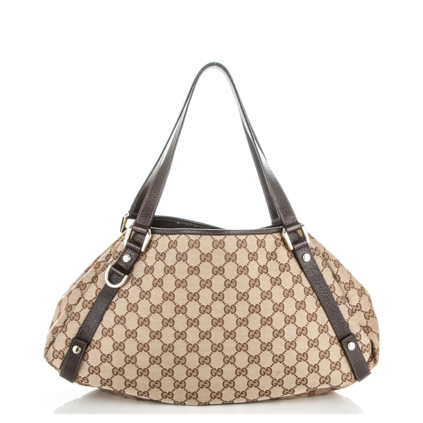 Monogram Medium Abbey Shoulder Bag Dark Brown