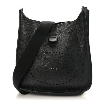 Hermes Taurillon Clemence Evelyne II GM Black 1 of 9