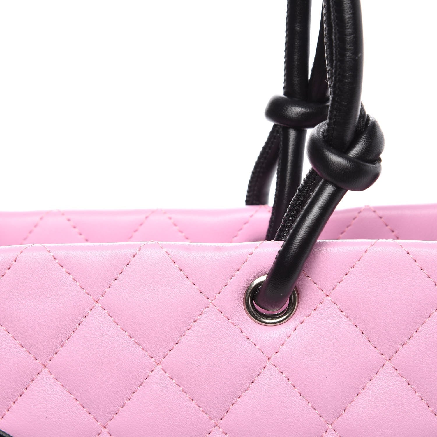 Chanel Calfskin Quilted Medium Cambon Tote Pink Black 9 of 12