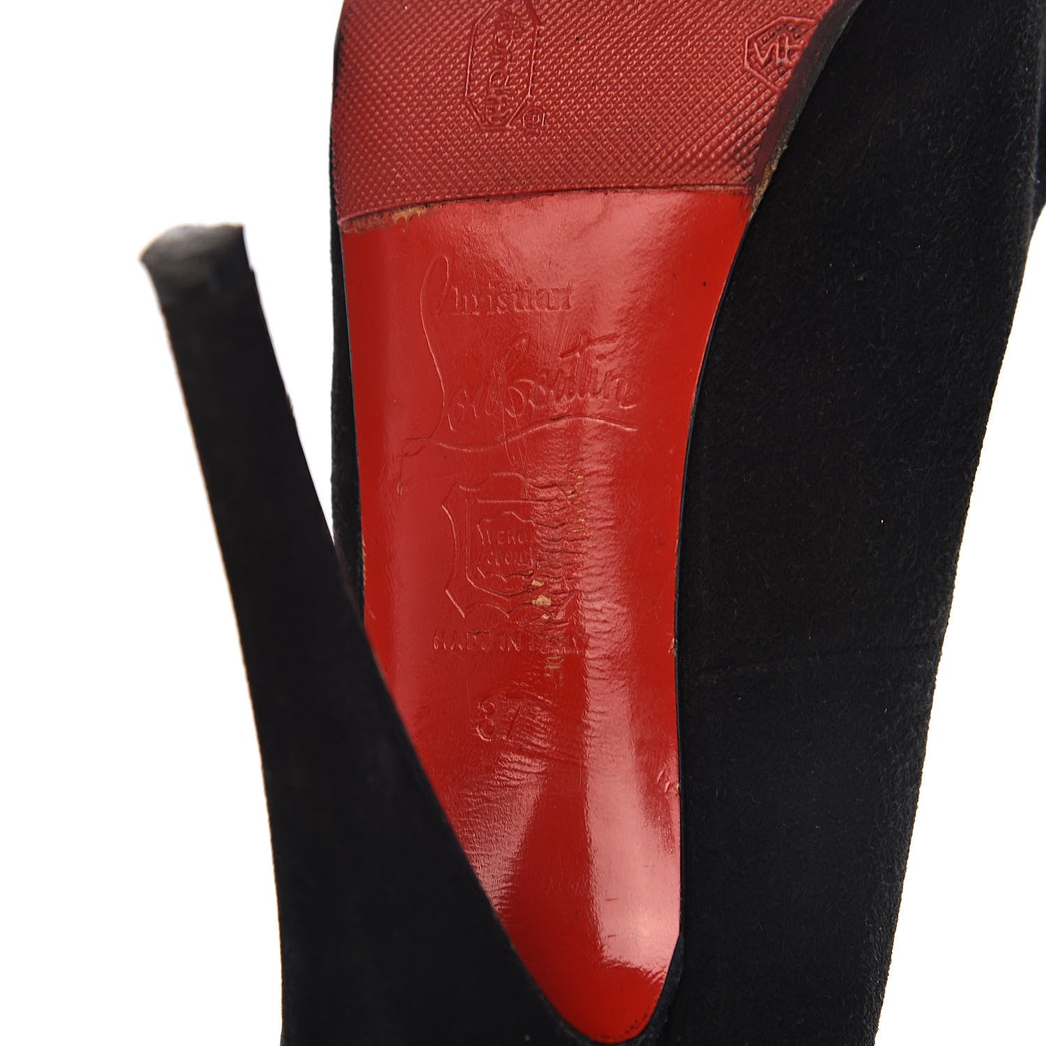 Christian Louboutin Suede Royal Miss Clichy 140 Pumps 37 Black 15 of 19