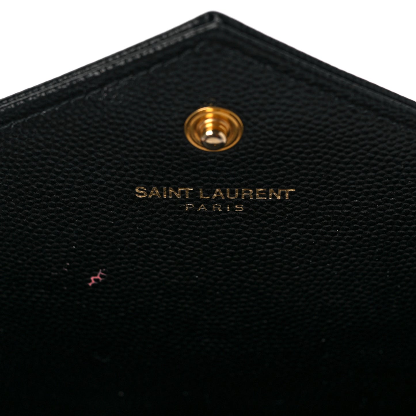 Grain De Poudre Matelasse Chevron Monogram Chain Wallet Black