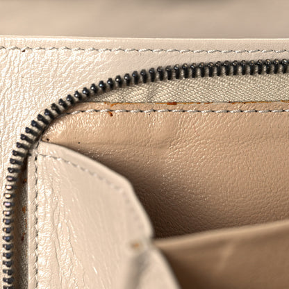 Bottega Veneta Nappa Intrecciato Perforated Studded Flower Continental Flap Wallet Light Beige 14 of 15