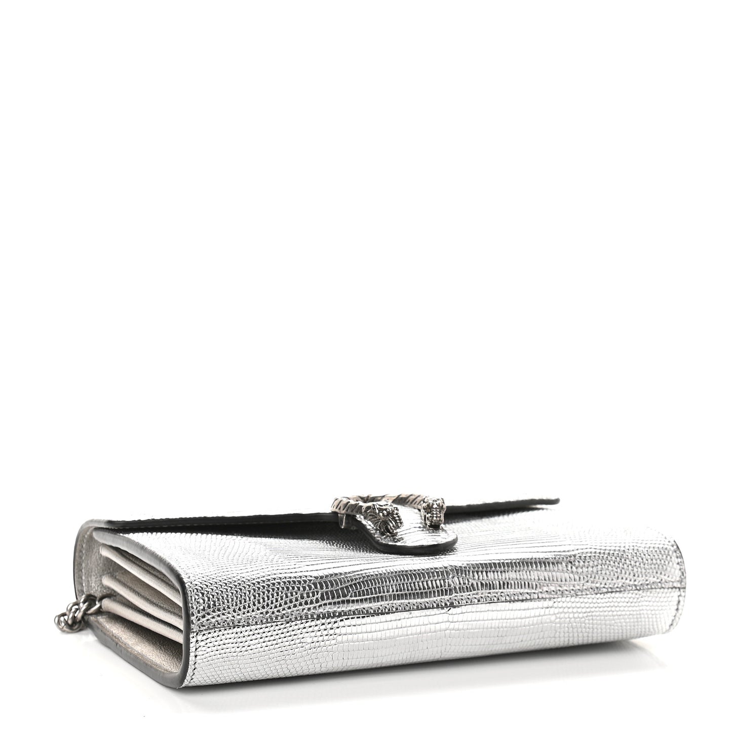 Lizard Mini Dionysus Chain Wallet Silver
