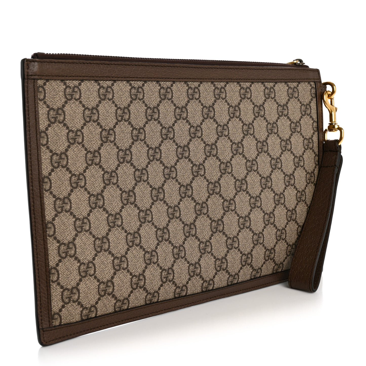 X DISNEY GG Supreme Monogram Donald Duck Interlocking G Wristlet Pouch Beige Multicolor New Acero