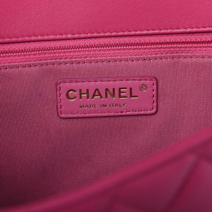 Chanel Lambskin Quilted Jumbo Mademoiselle Chic Flap Fuchsia 10 of 16