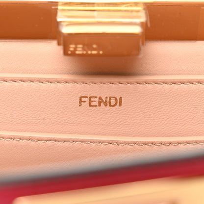 Fendi Vitello Seta Shiny Nappa Small Peekaboo I SEE U Satchel Lampone Light Rose 7 of 10