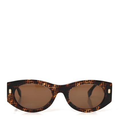 Fendi Acetate Fendi Roma Oval Sunglasses FE40125I Havana 2 of 6