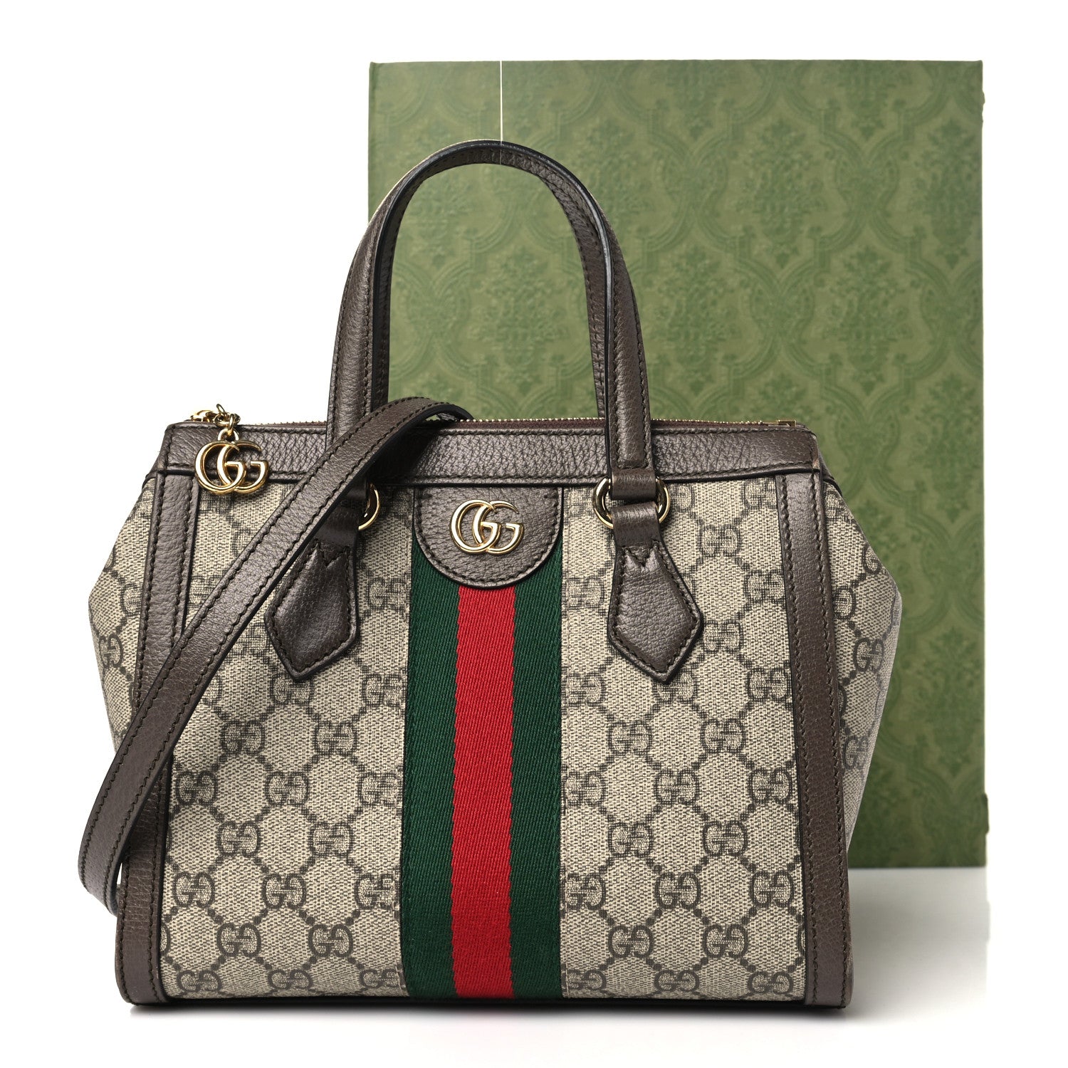 Gucci GG Supreme Monogram Small Ophidia Tote Bag Brown 14 of 14