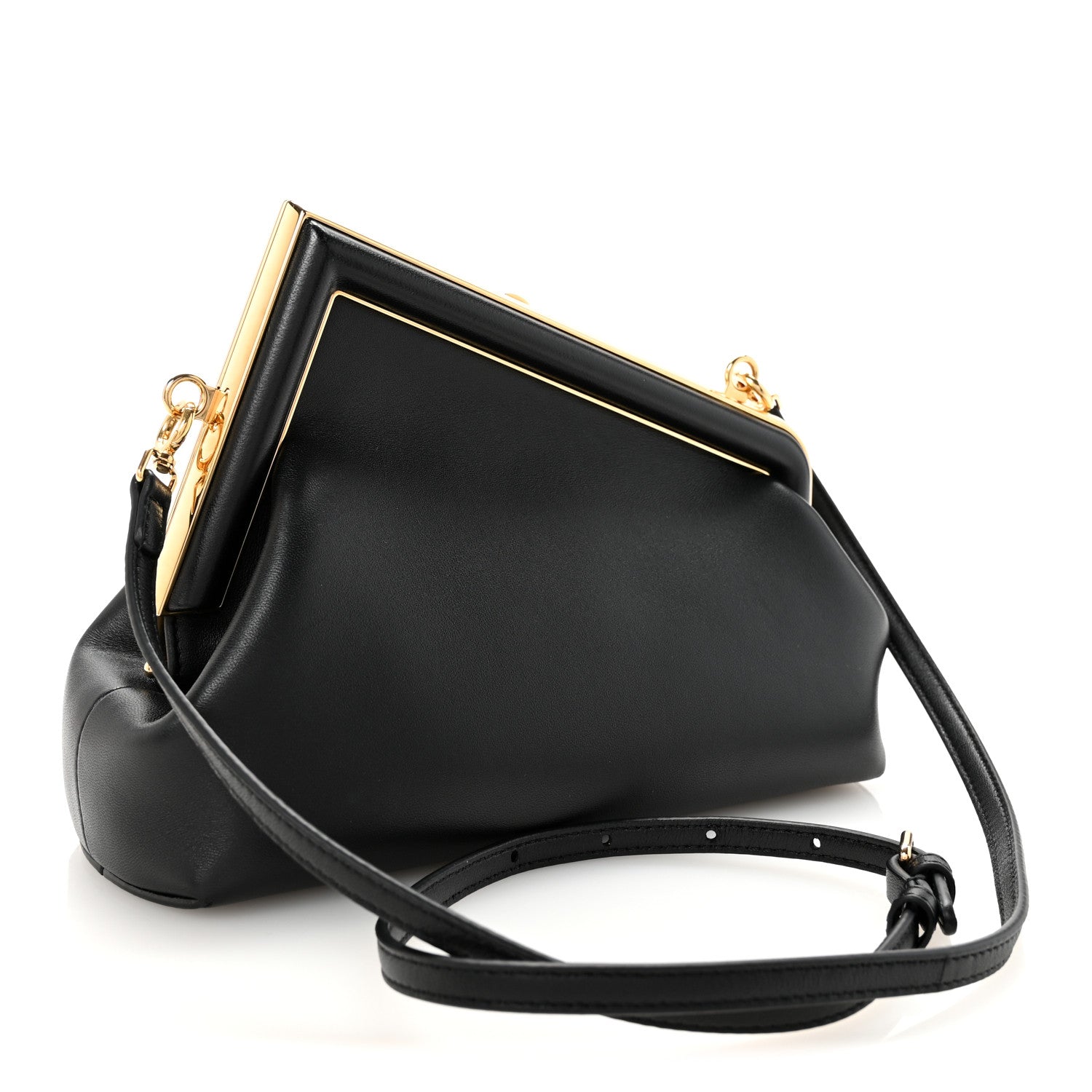 Fendi Shiny Nappa Small Fendi First Black 3 of 10