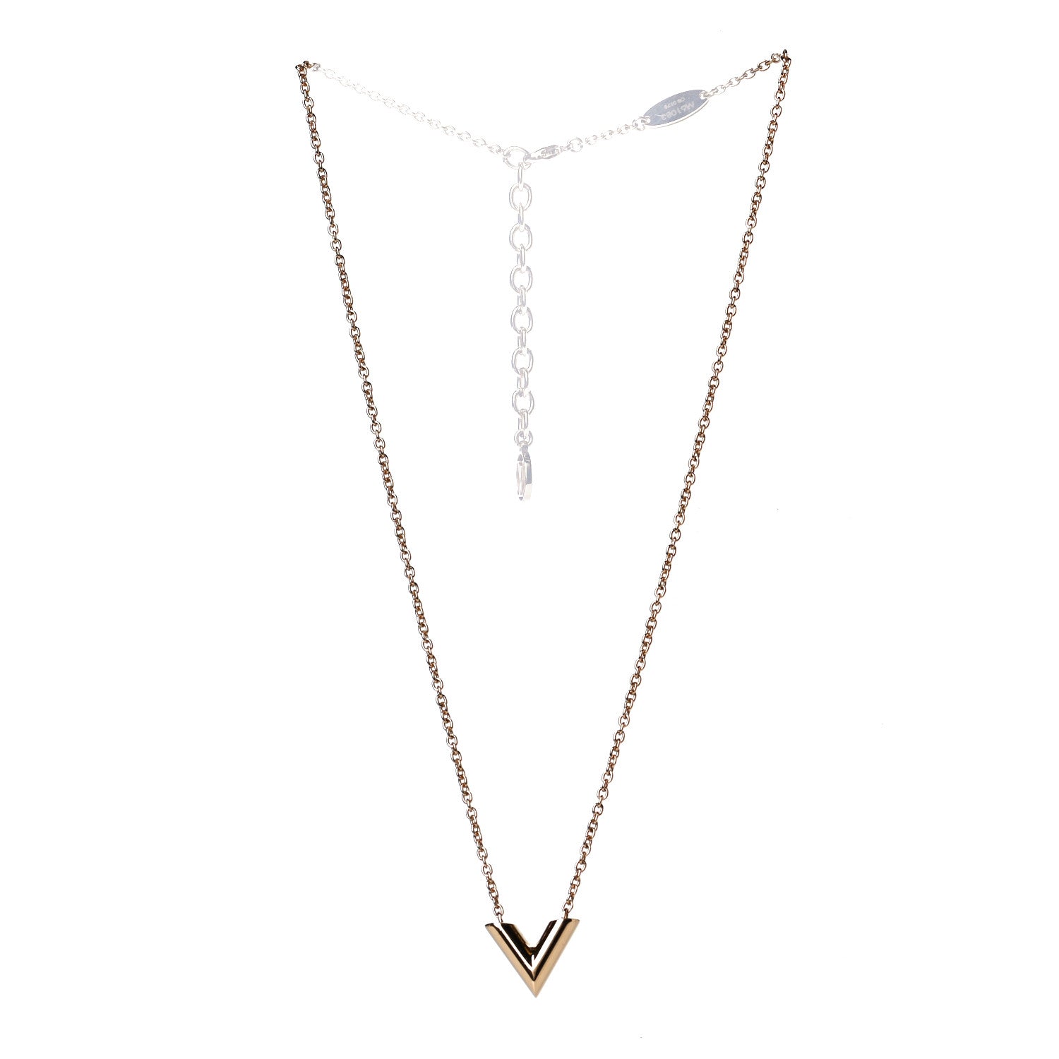 Louis Vuitton Essential V Necklace Gold 2 of 5