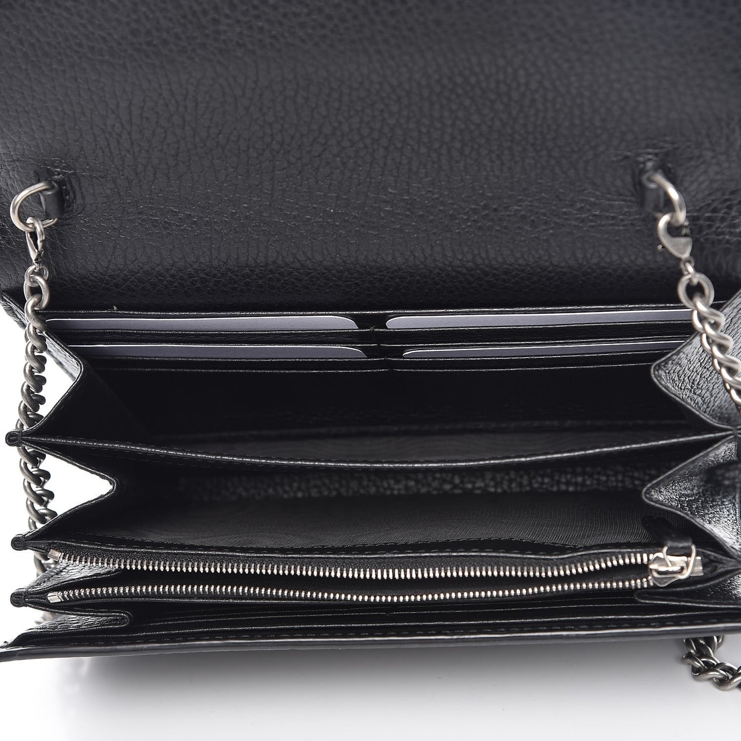Calfskin Mini Dionysus Chain Wallet Black