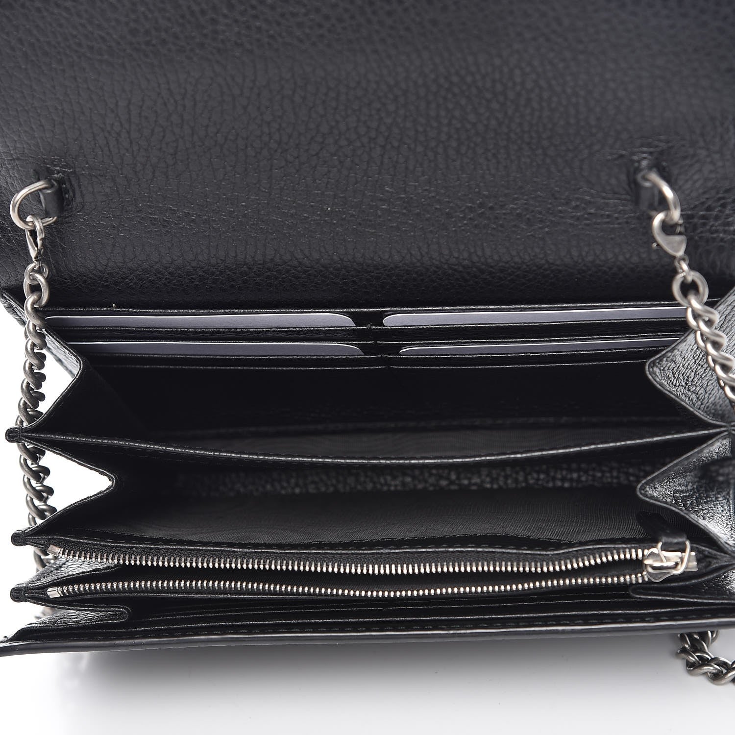 Gucci Calfskin Mini Dionysus Chain Wallet Black 5 of 9