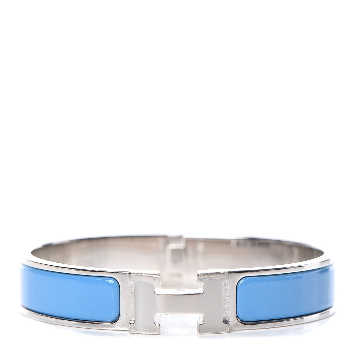 Enamel Narrow Clic Clac H Bracelet GM Bleu Cielo