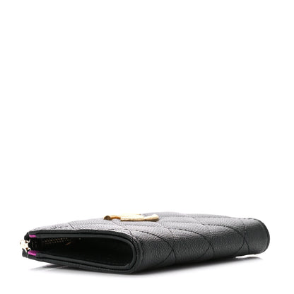 Chanel Caviar Quilted Zipped Key Holder Case Black 4 of 10