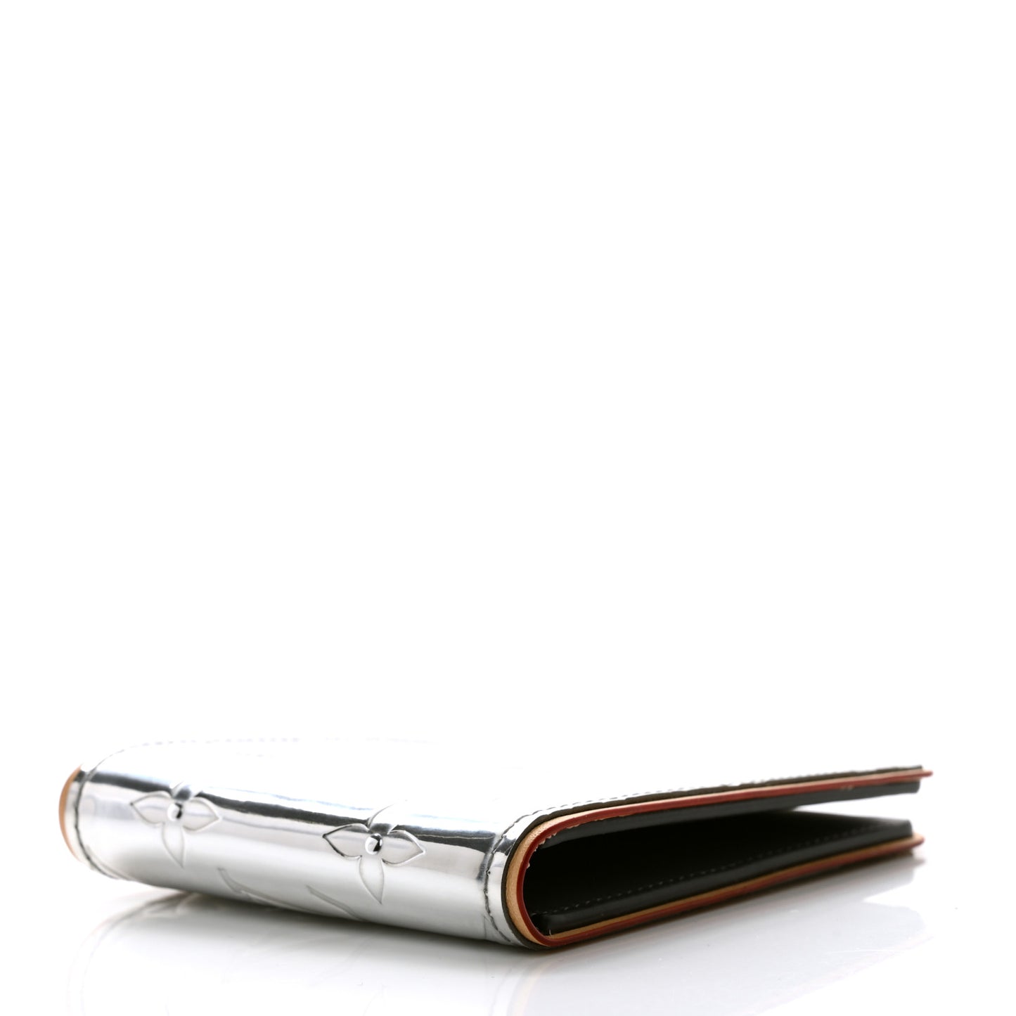 Monogram Mirror Slender Wallet Silver