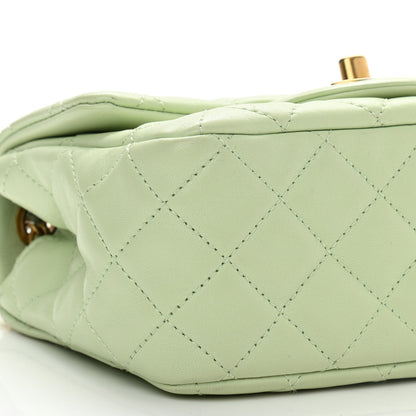 Chanel Lambskin Quilted Mini Pearl Crush Flap Light Green 9 of 10