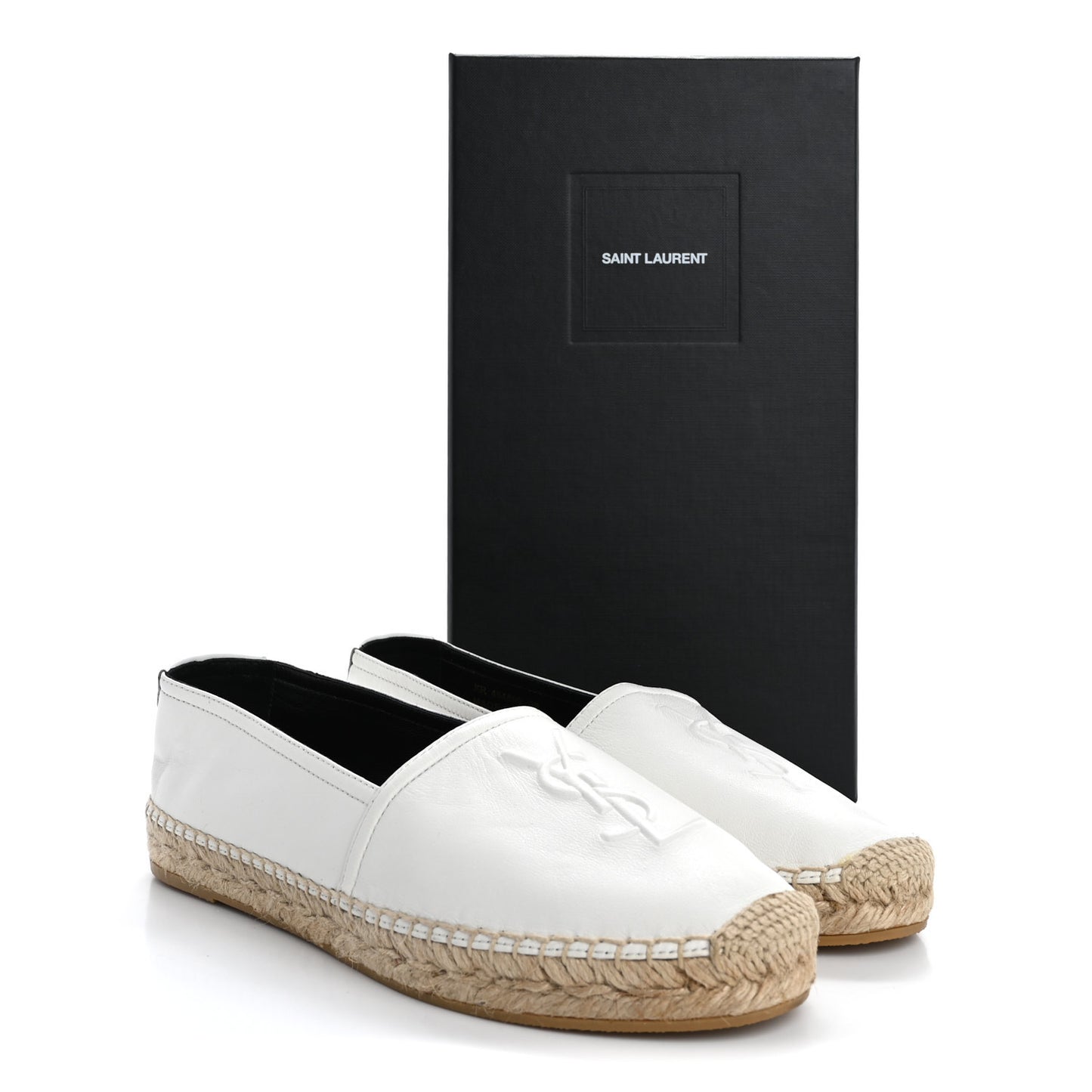 Lambskin Monogram Espadrilles 38 White