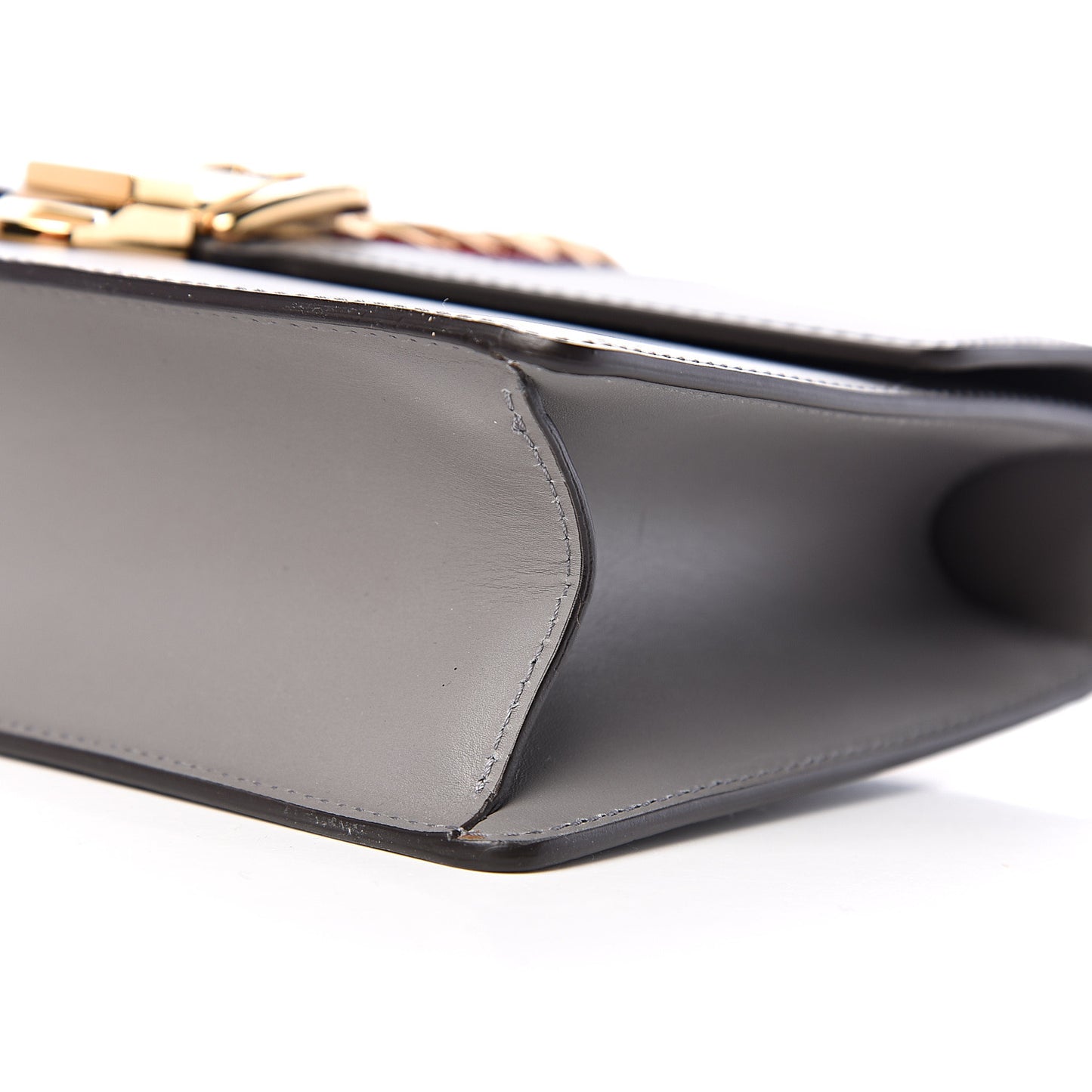 Calfskin Small Sylvie Shoulder Bag Deep Grey