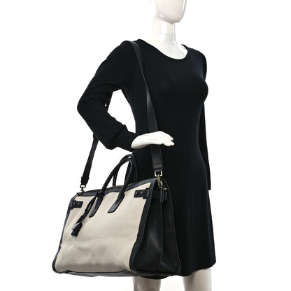 Saint Laurent Linen Calfskin Souple Sac De Jour 48H Duffle Tuscany Deep 2 of 11
