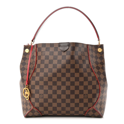Louis Vuitton Damier Ebene Caissa Hobo Cherry 1 of 10