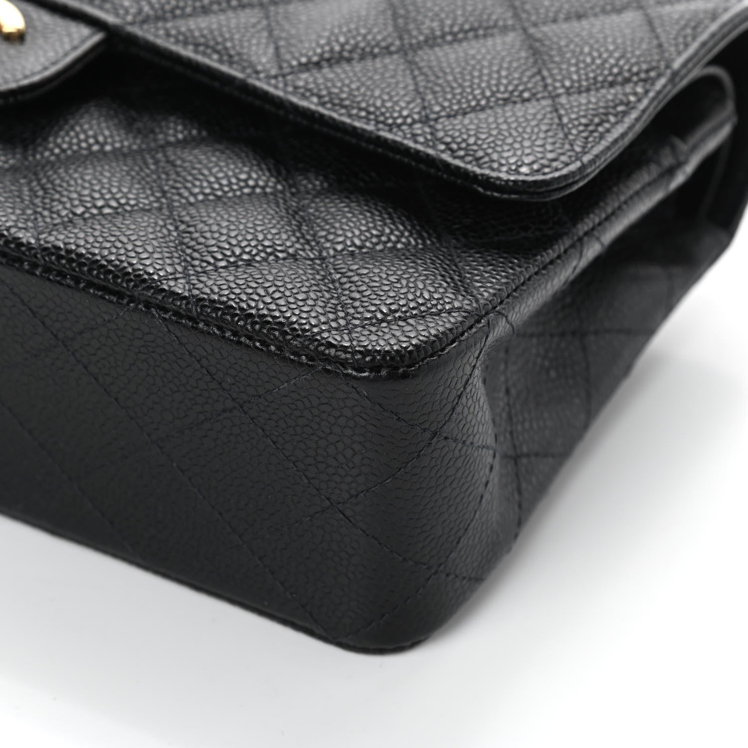 Chanel Caviar Quilted Medium Double Flap Black 9 of 10