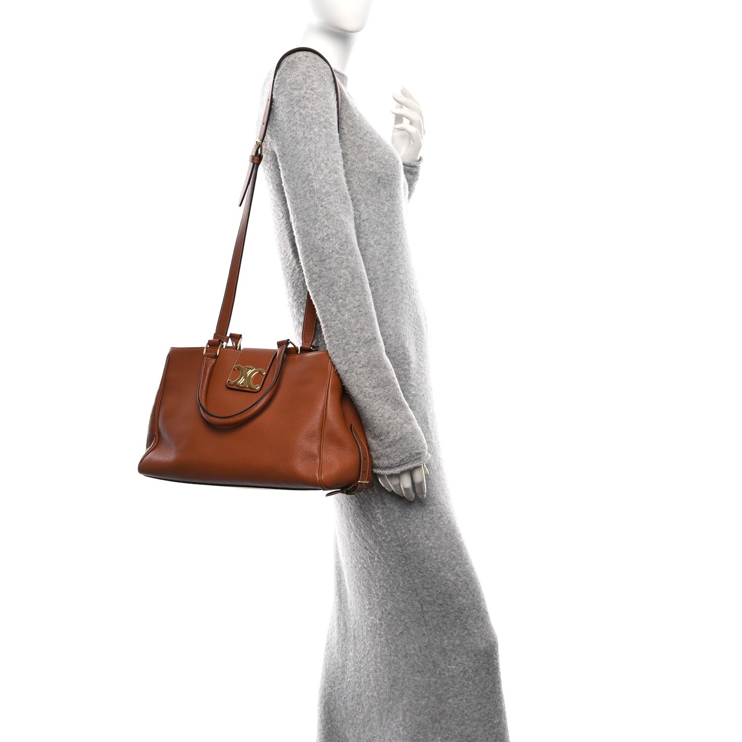 Celine Supple Calfskin Medium Appoline Tan 2 of 9