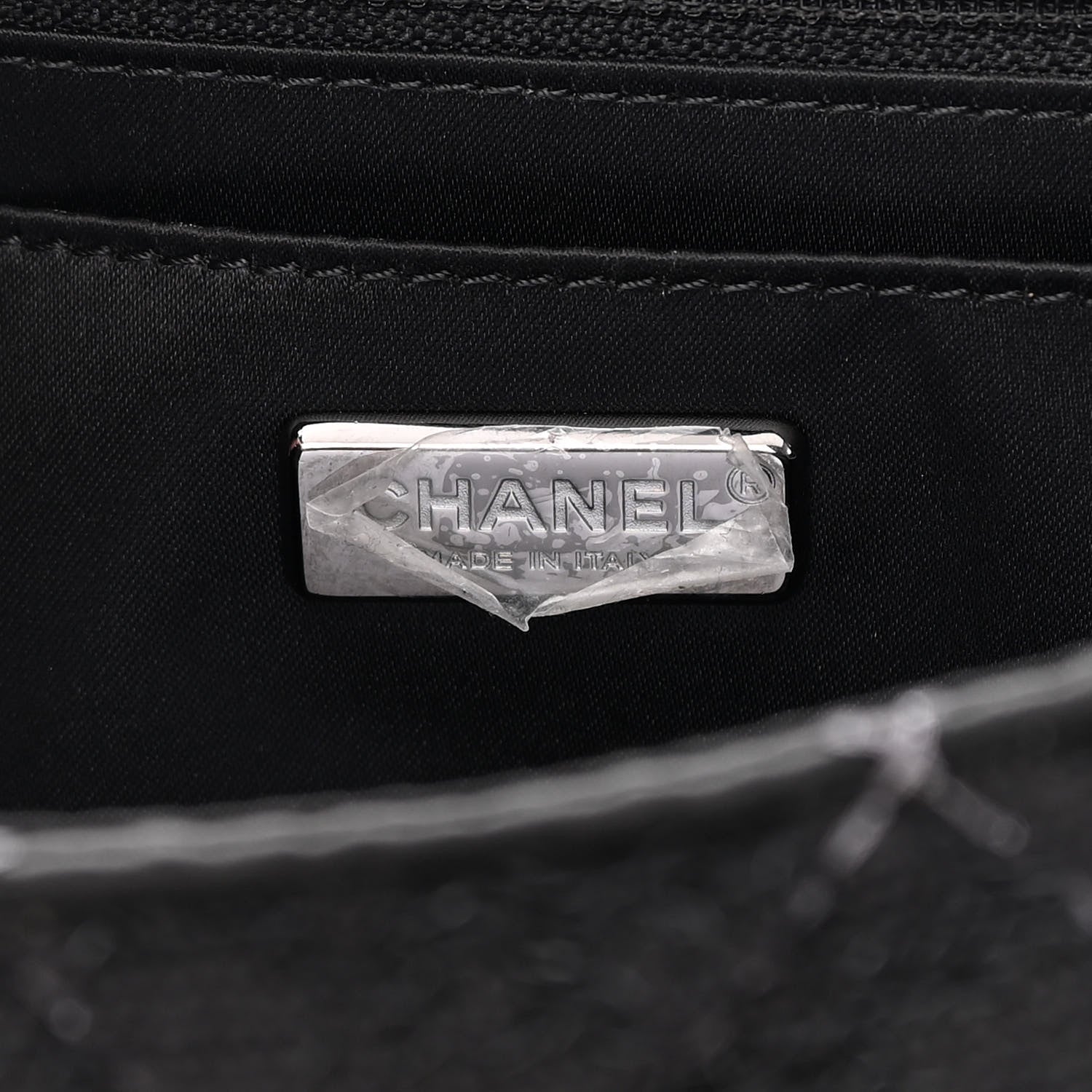 Chanel Sequin Quilted Ombre Medium Flap Black Silver 6 of 12