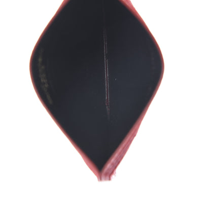 Saint Laurent Grain De Poudre Matelasse Chevron Monogram Credit Card Case New Red 5 of 8