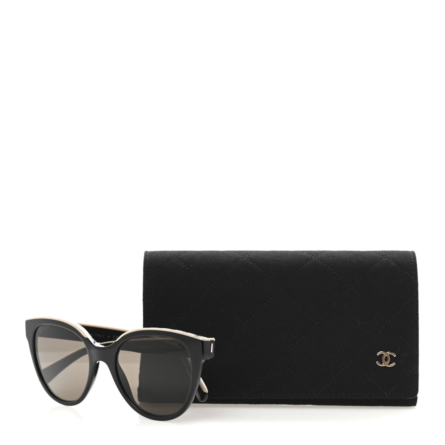 Acetate CC Butterfly Sunglasses 5414 Black Beige