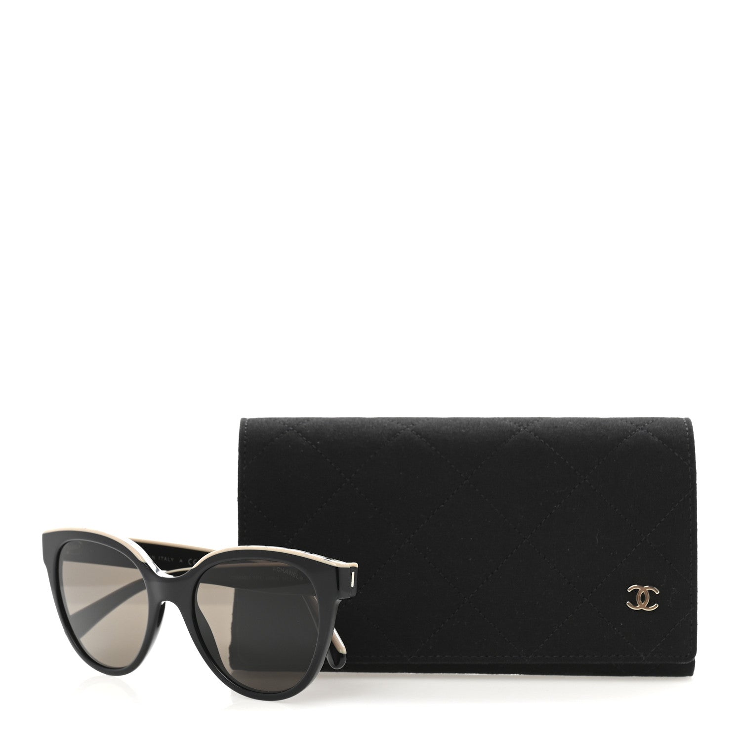 Chanel Acetate CC Butterfly Sunglasses 5414 Black Beige 8 of 8