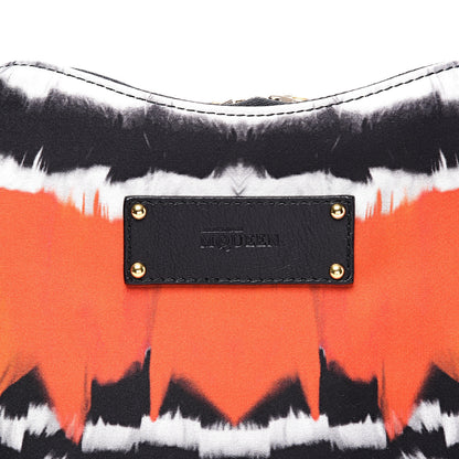 Alexander McQueen Silk Printed De Manta Clutch Red Black White 9 of 9