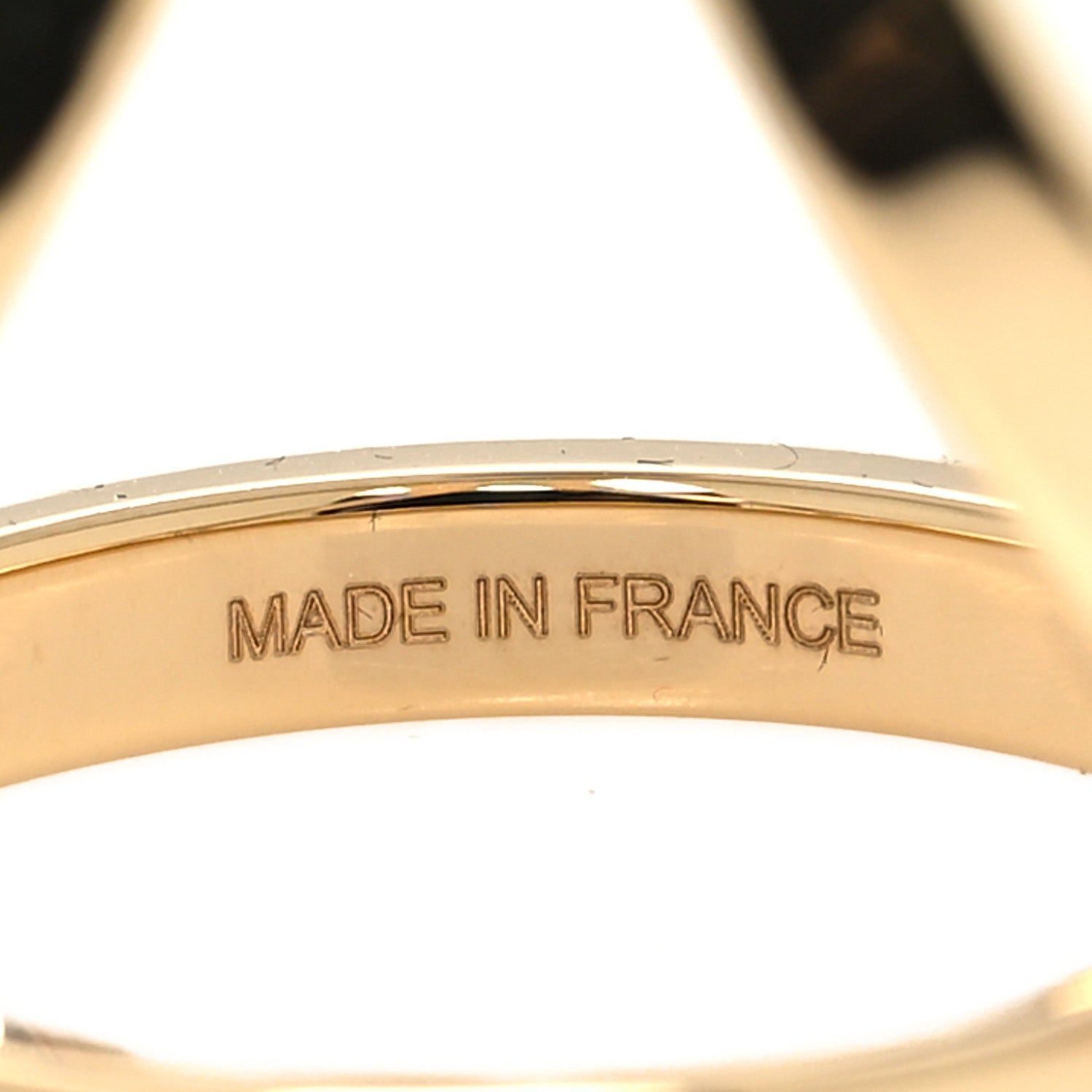 Hermes Permabrass Gold Plated Trio Scarf Ring 4 of 4