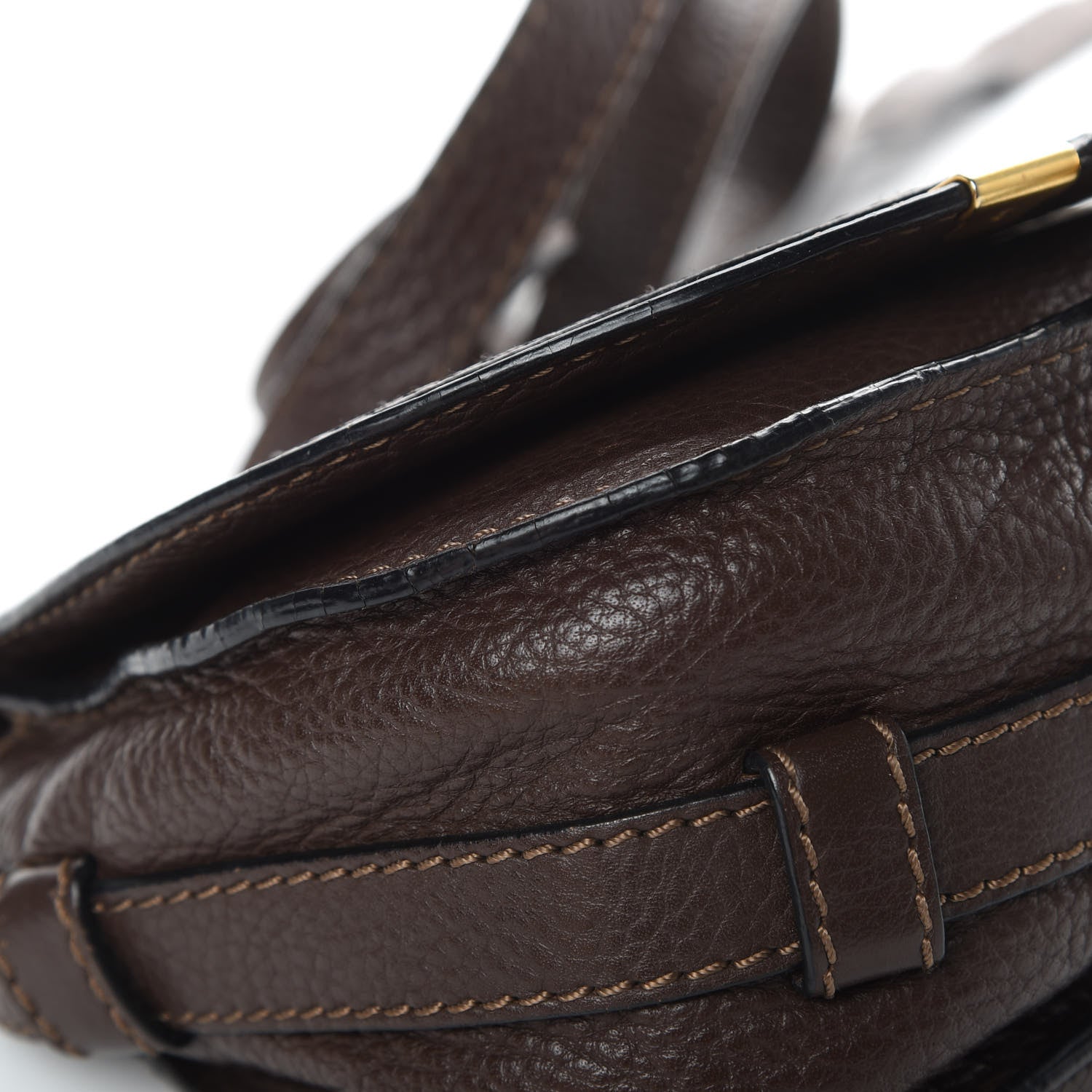 Chloe Calfskin Mini Marcie Round Crossbody Bag Truffle 10 of 17