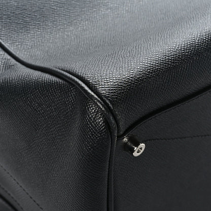 Burberry Calfskin Embossed Bowling Bag Black 8 of 9
