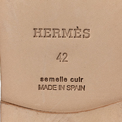 Hermes Calfskin Mens Antigua Espadrille Sandals 42 Black 6 of 8