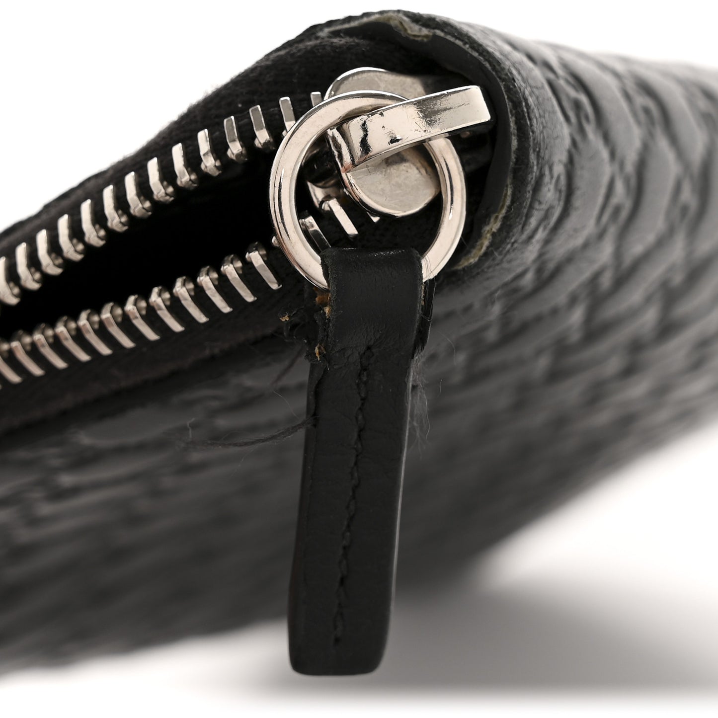 Microguccissima Large Zip Around Organizer Wallet Black
