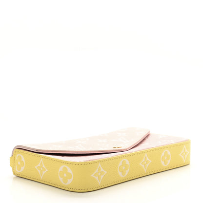 Louis Vuitton Empreinte Spring in the City Felicie Pochette Chain Wallet Pink Beige Yellow 4 of 7