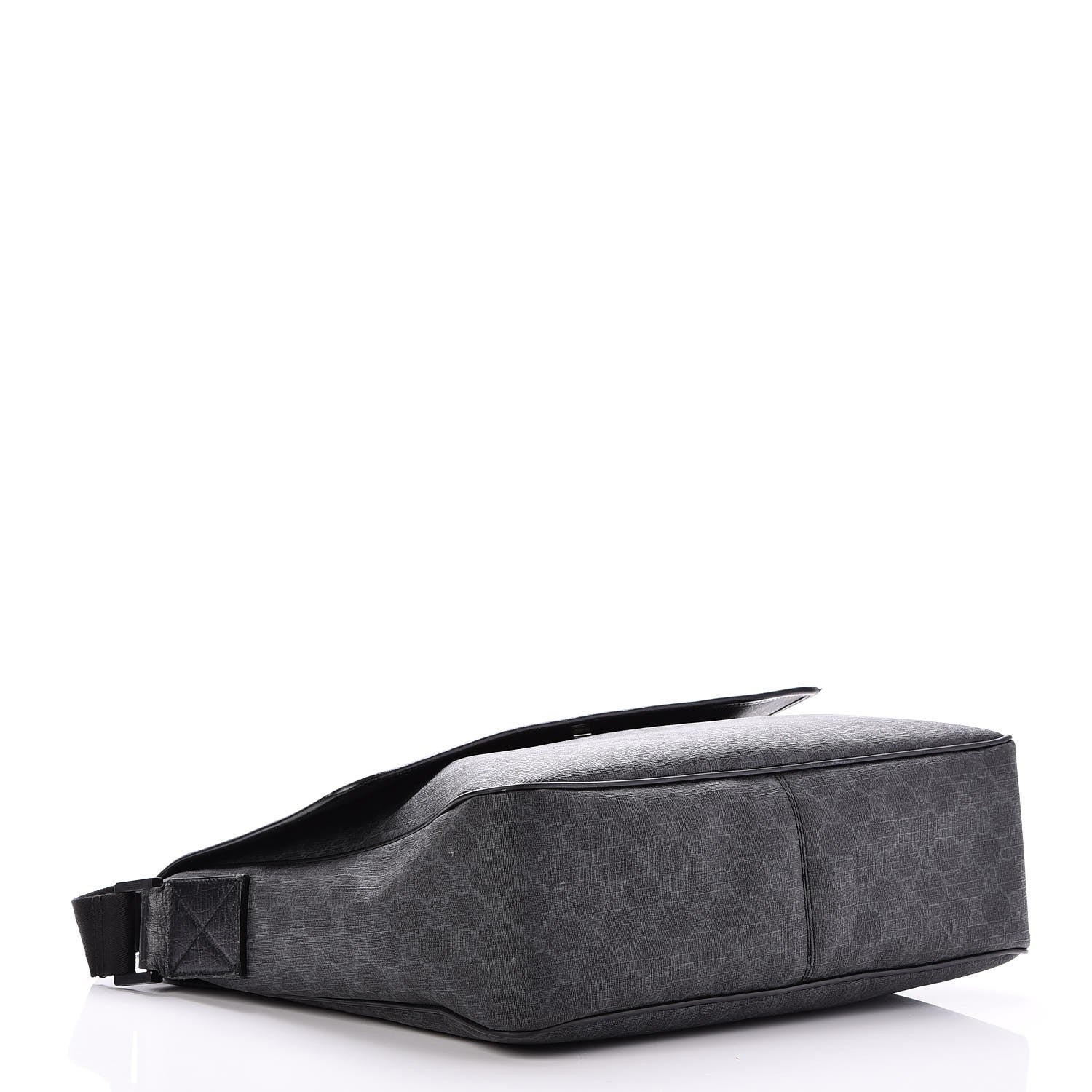 Gucci GG Plus Monogram Medium Flap Messenger Bag Black 4 of 7