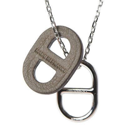 Hermes Swift O'Maillon Pendant Necklace Etoupe 5 of 7