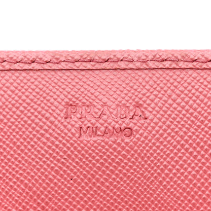 Prada Saffiano Metal Oro Chain Wallet Ibisco 7 of 13