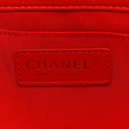 Chanel Lambskin Quilted Fold Up Again Clutch Red 6 of 7