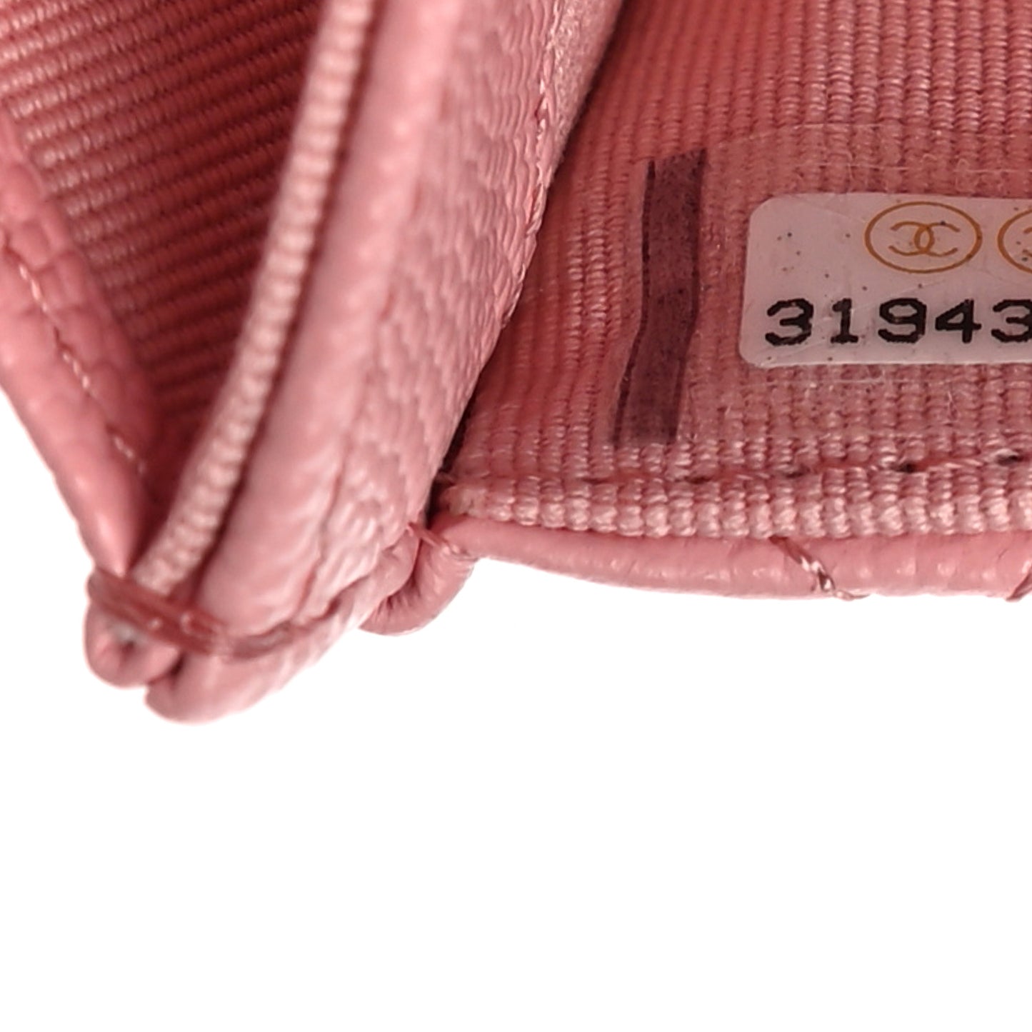 Caviar Quilted Flap Card Holder Wallet Light Pink