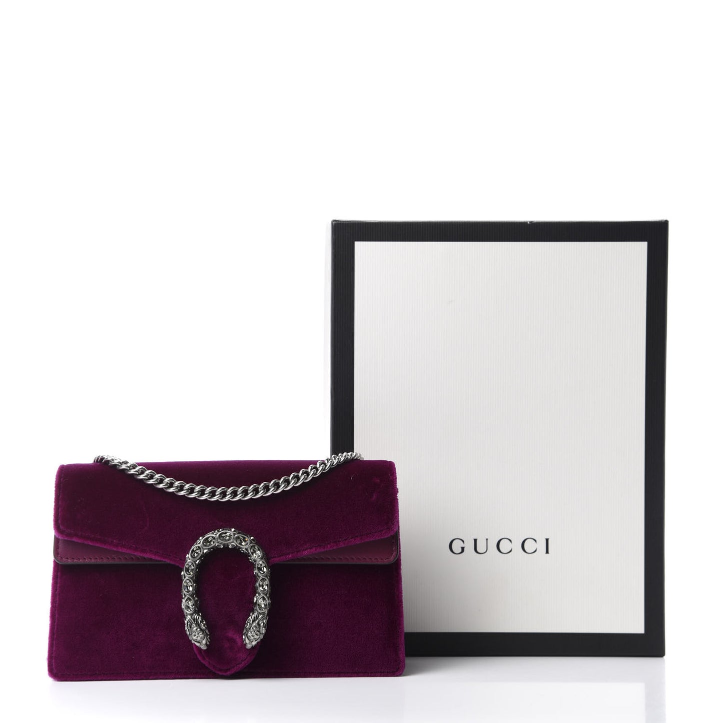 Velvet Super Mini Dionysus Shoulder Bag Fuchsia Violet Cyclamen