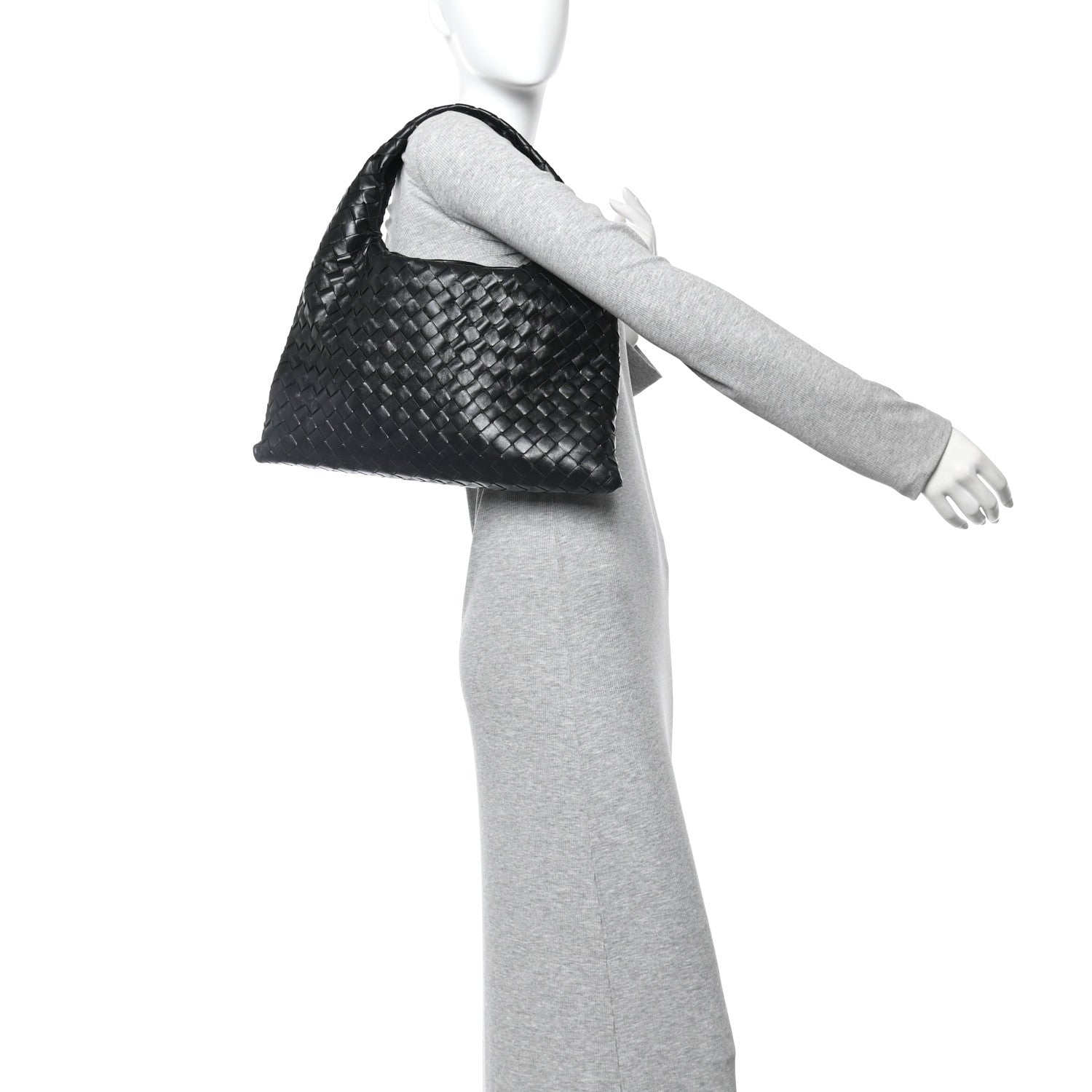 Bottega Veneta Calfskin Intrecciato Small Hop Black 2 of 14