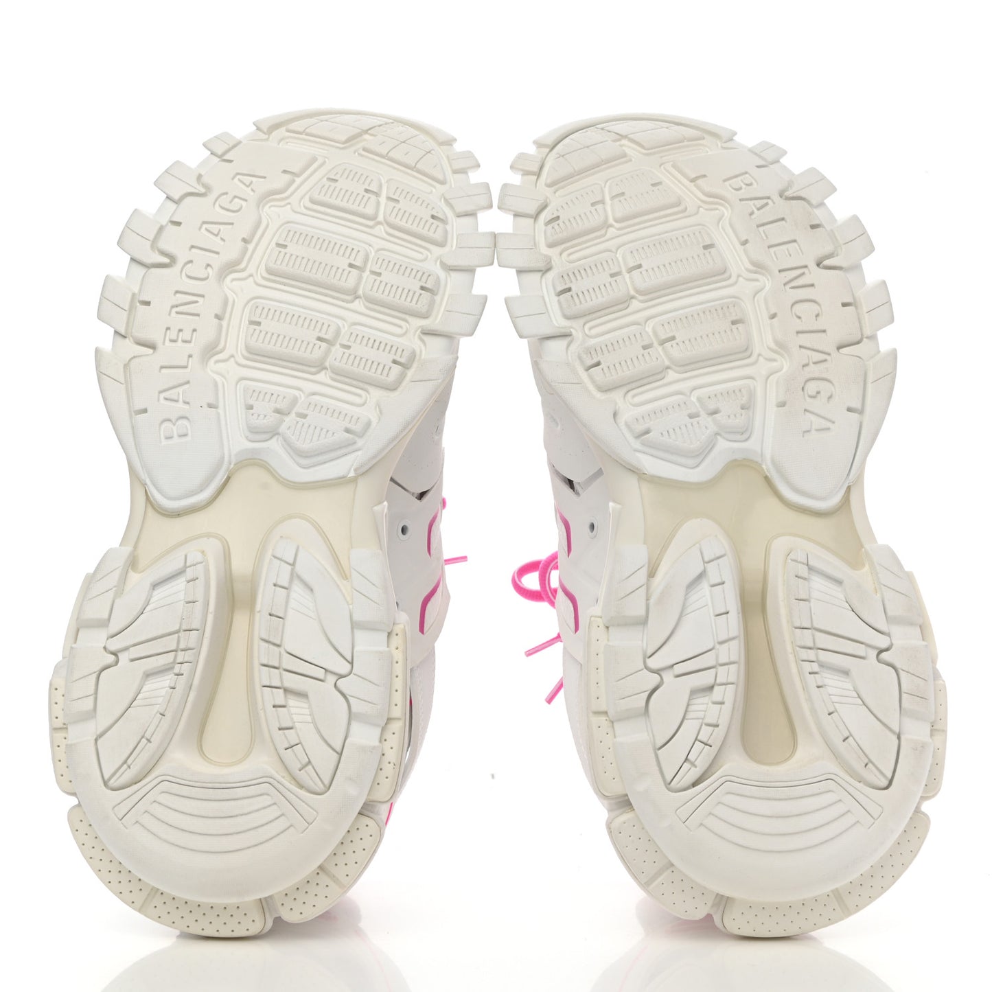 Mesh Rubber Bi-Color Womens Track Sneakers 39 White Fluo Pink