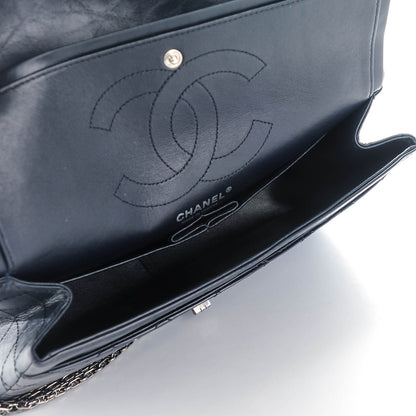 Chanel Aged Calfskin Quilted 2.55 Reissue 226 Flap Dark Navy Blue 6 of 7